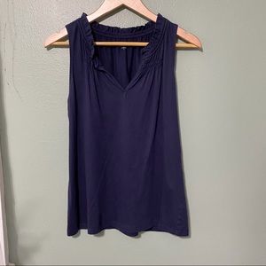 Ann Taylor Loft Navy Blue Top Size M